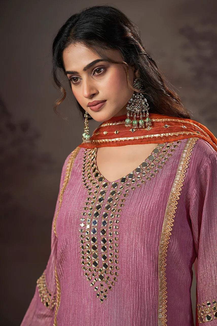 Gulbahaar Mirror Work Kurta Set - MishUUU