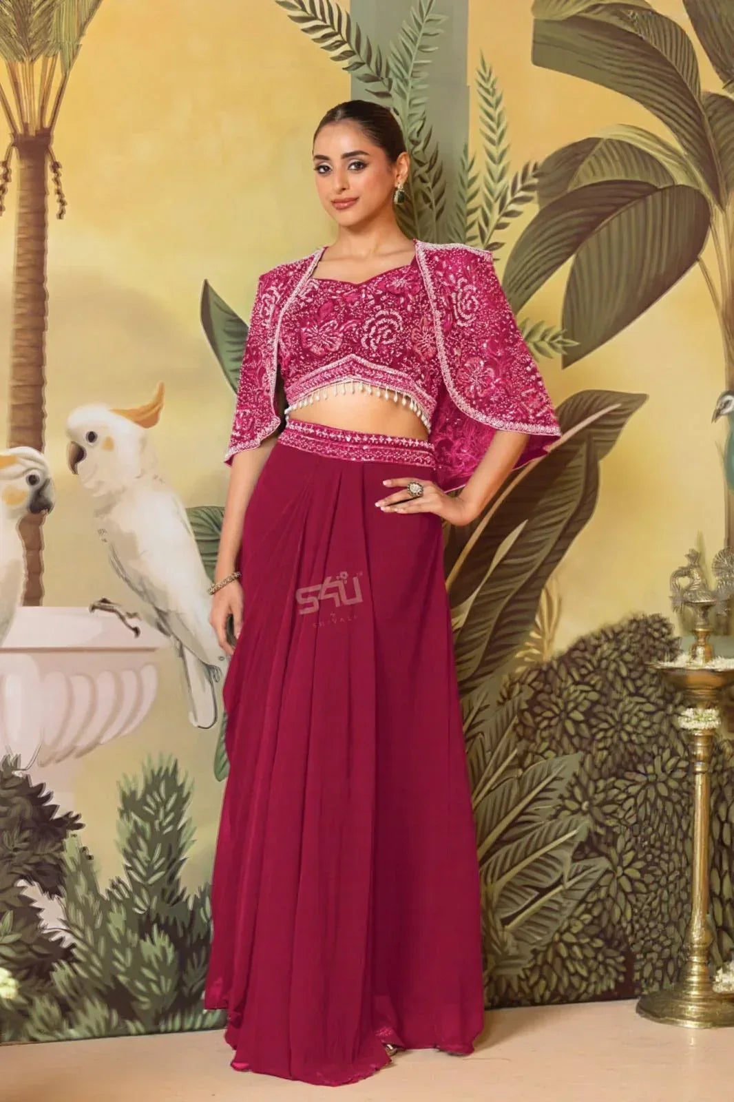 Ruby Muse Draped Ensemble | Label S4U - MishUUU