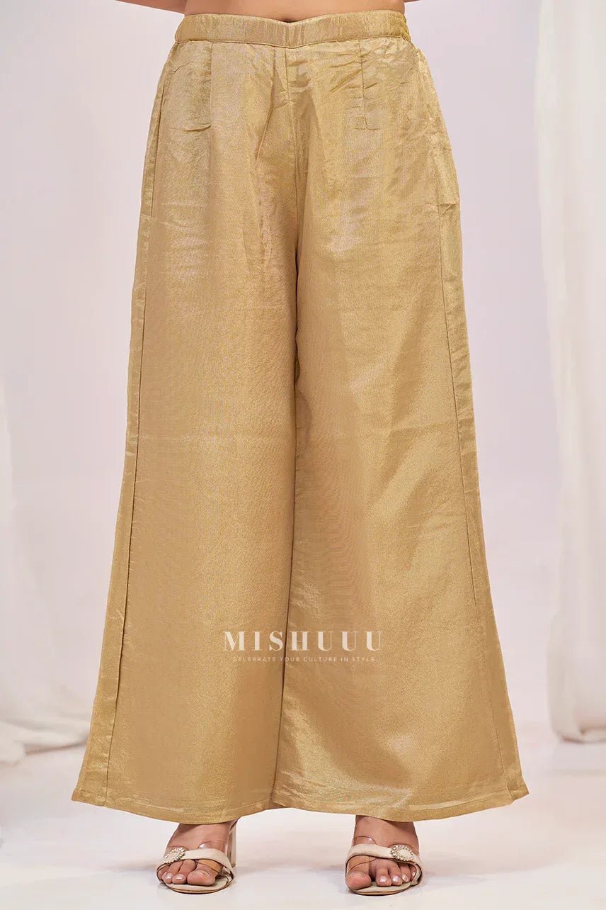 Zeenat Gold Mirror Kurta Set - MishUUU