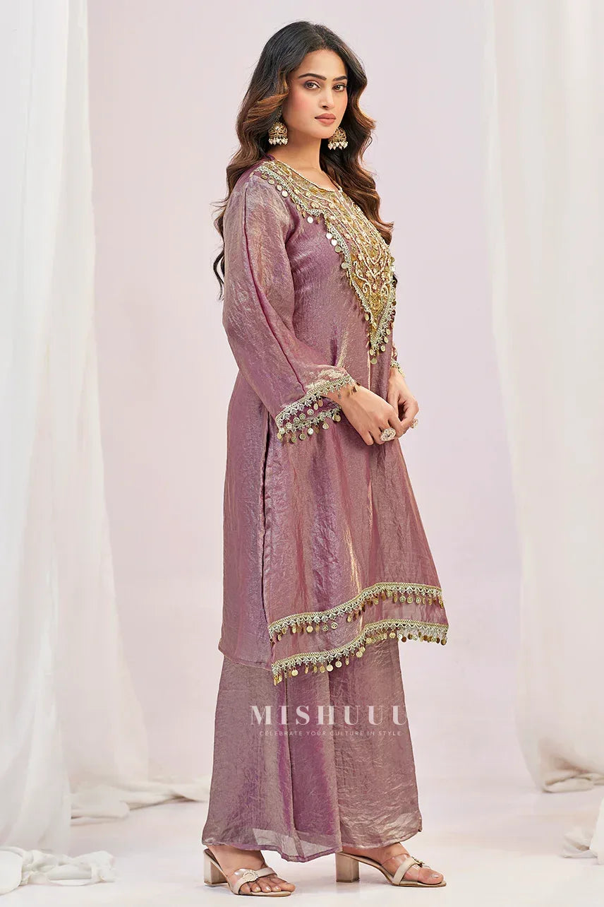 Lilac Mirror Kurta Set - MishUUU