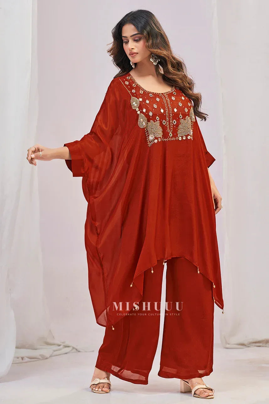 Rust Aura Kaftan Set - MishUUU