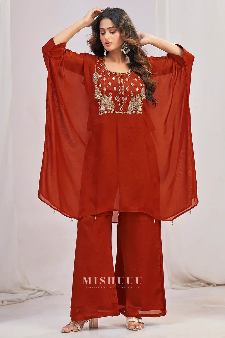Rust Aura Kaftan Set - MishUUU
