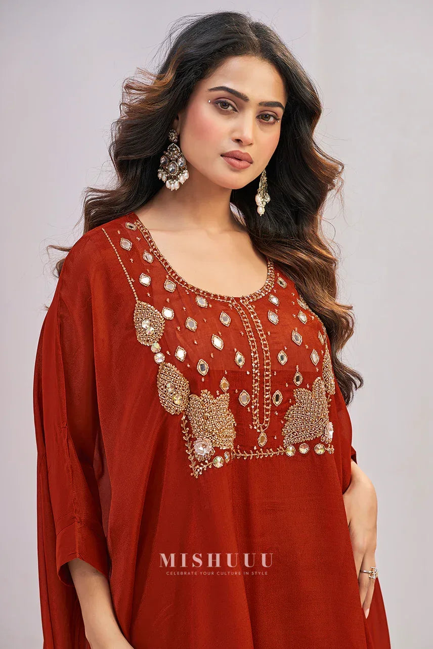 Rust Aura Kaftan Set - MishUUU