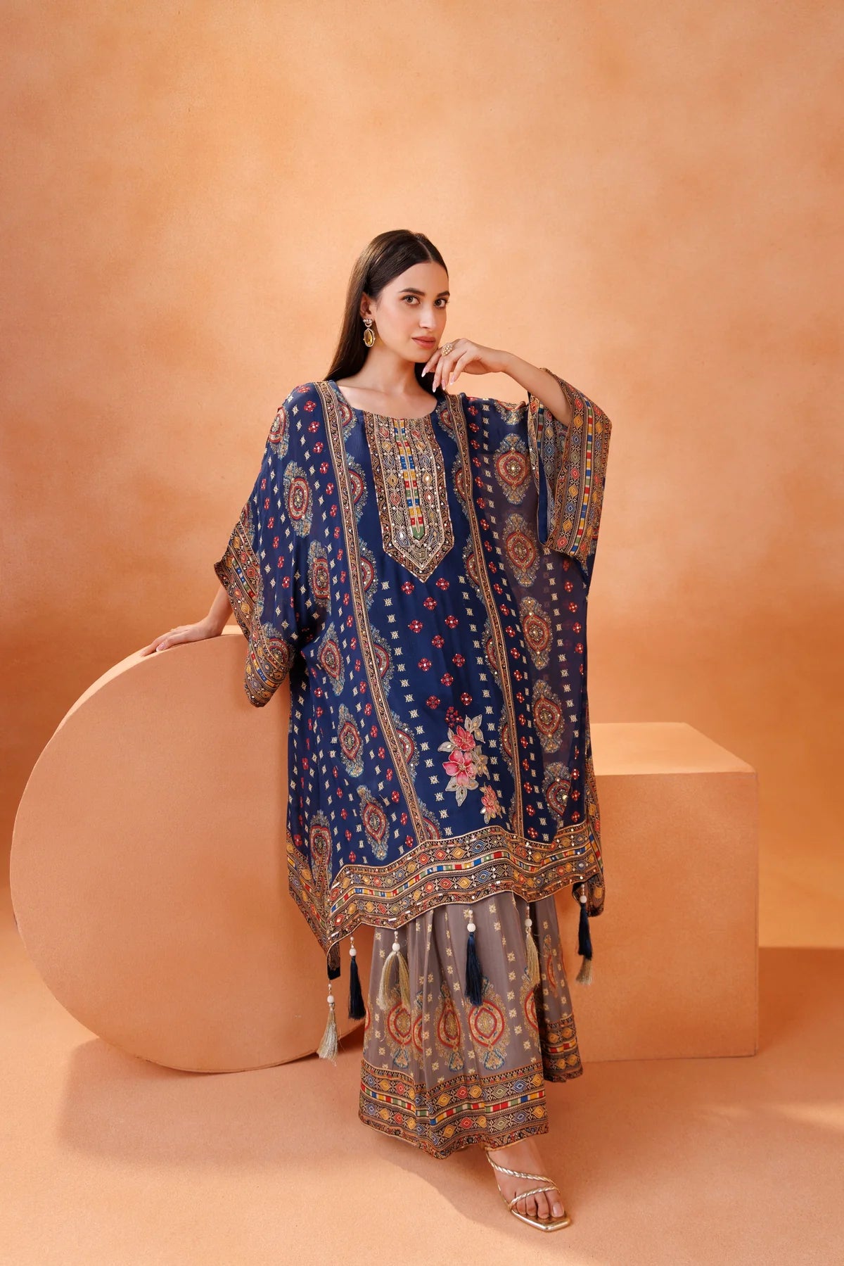 Indigo Boho Kaftan Set | Label S4U