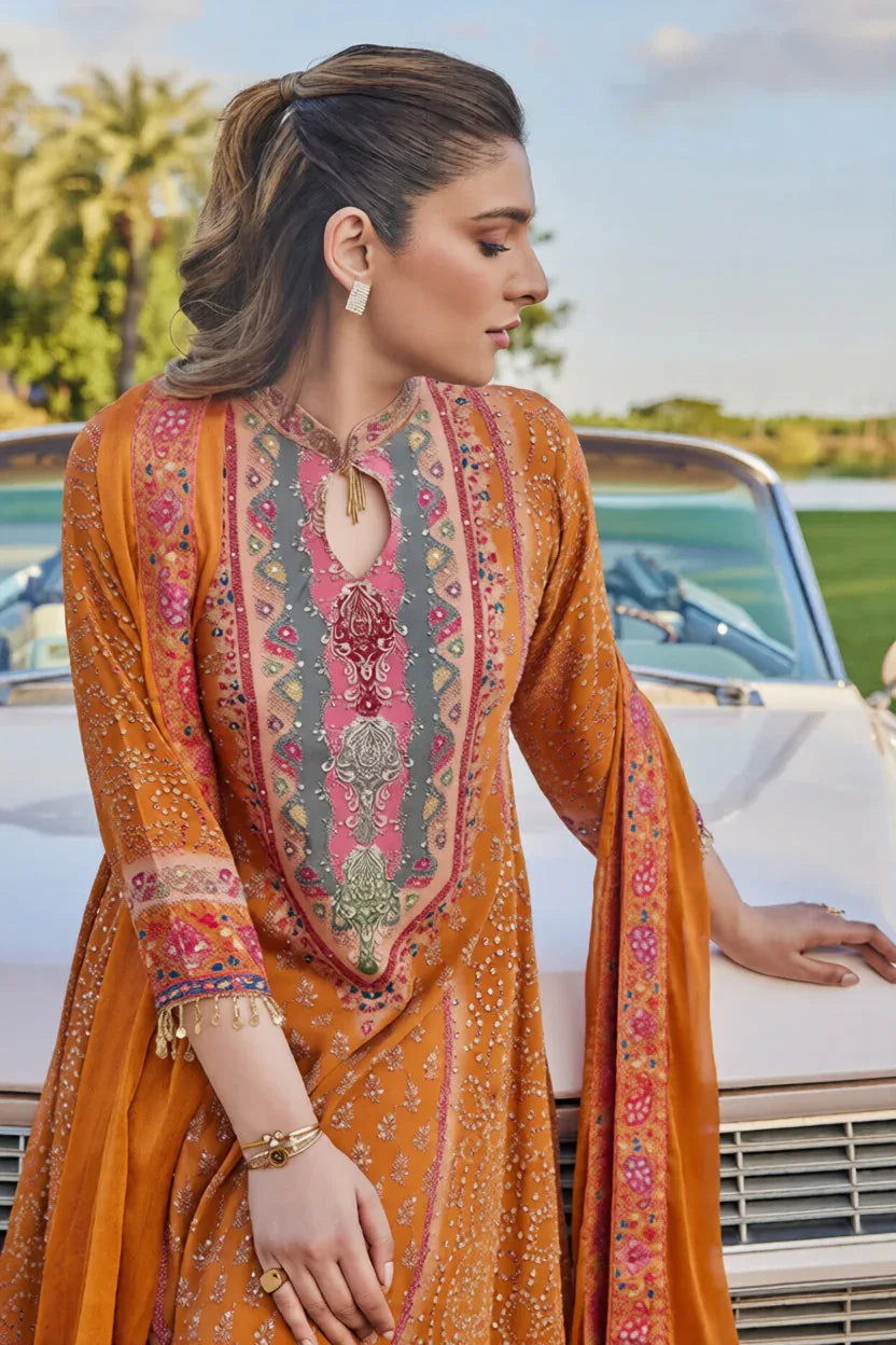 Amber Gulzar Embroidered Anarkali Set - MishUUU