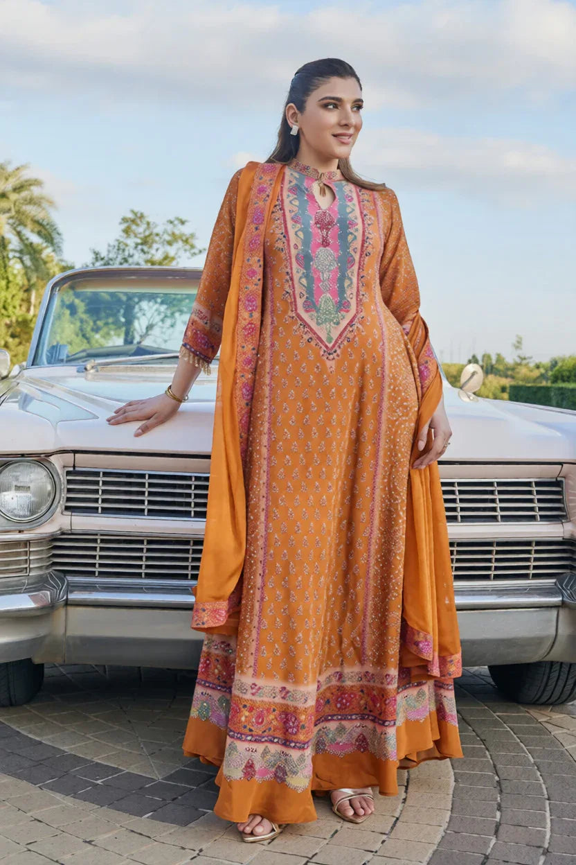 Amber Gulzar Embroidered Anarkali Set - MishUUU