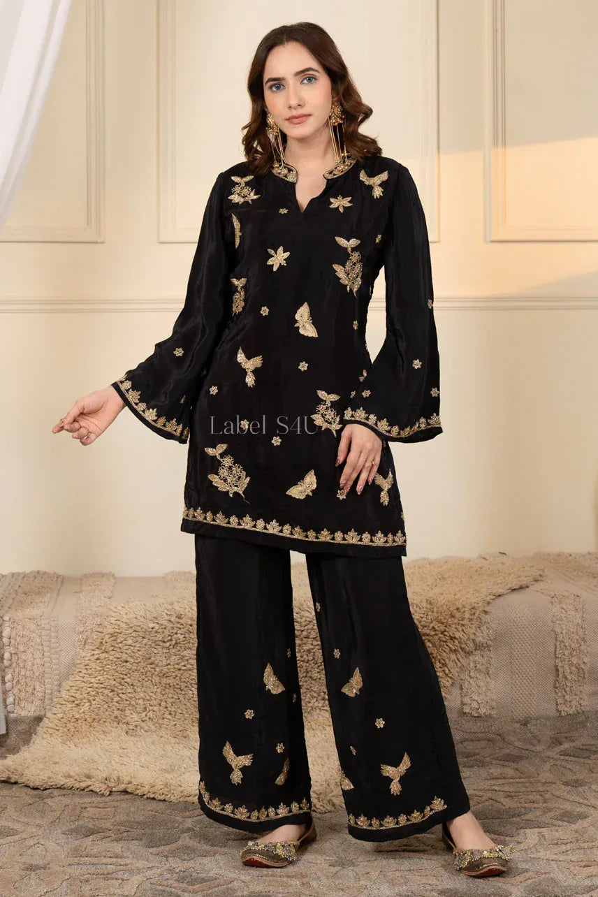 Noir Gold Palazzo Set - MishUUU