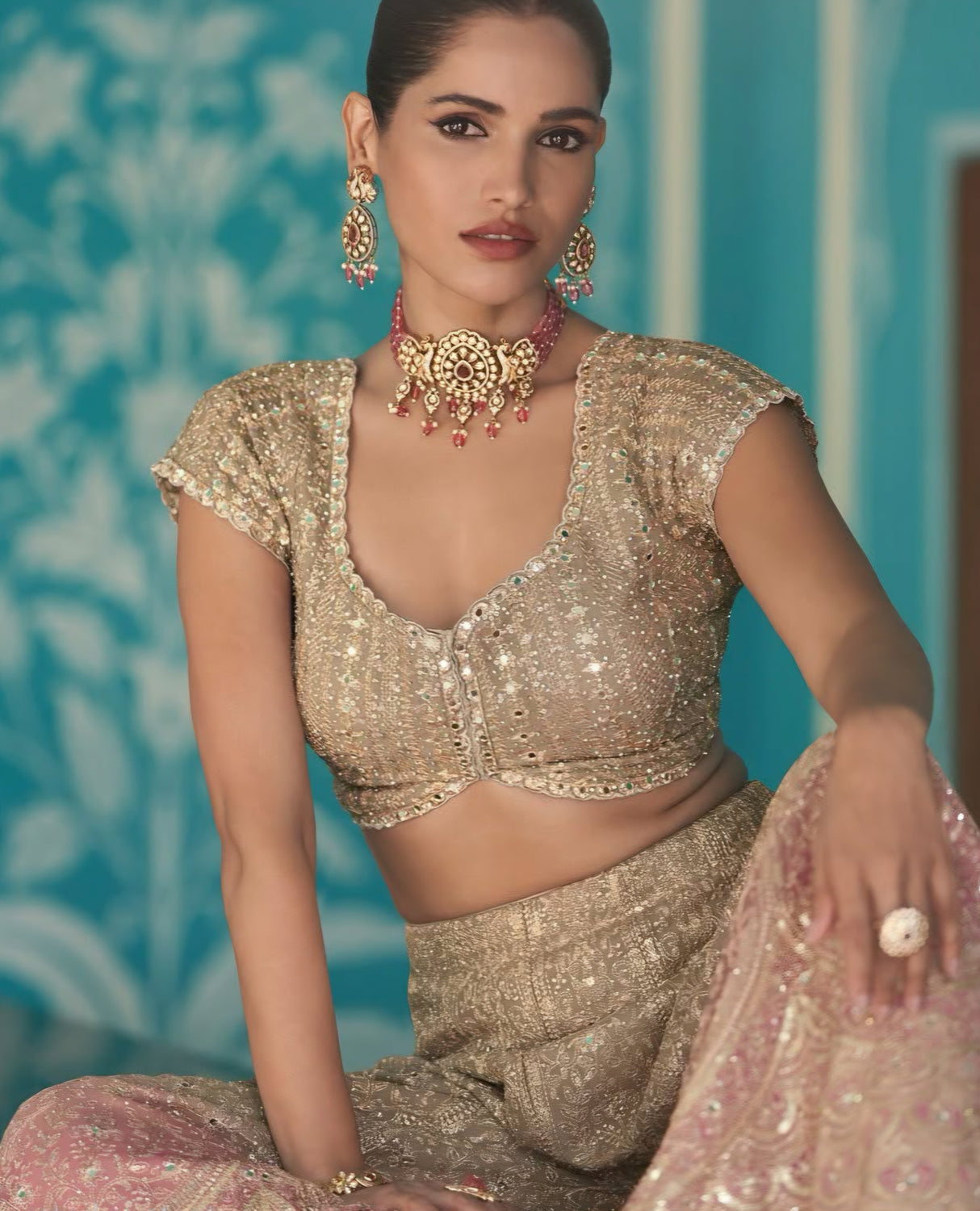 Champagne Ombre Palazzo Set