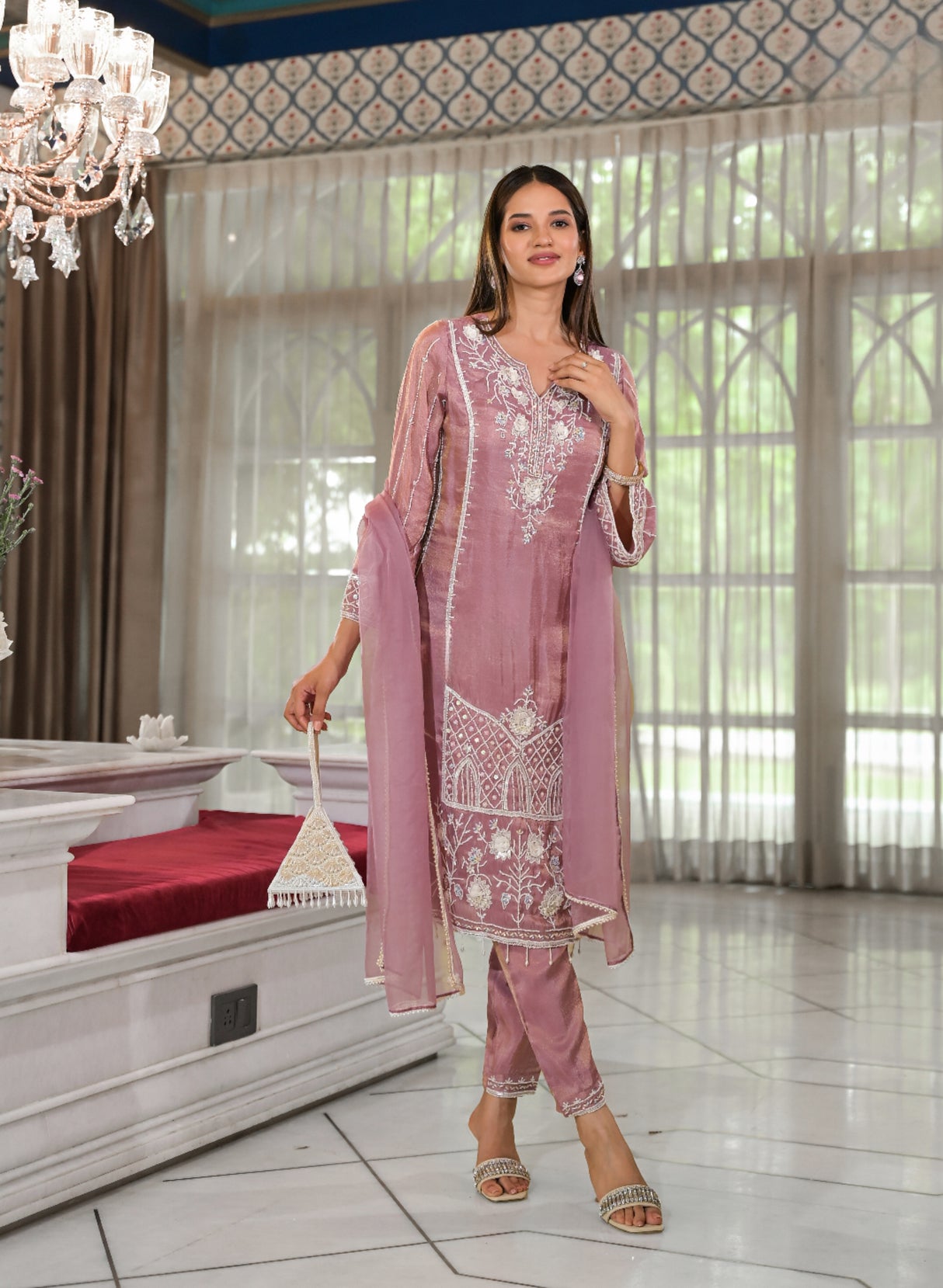 Mauve Kurta Set Kurta