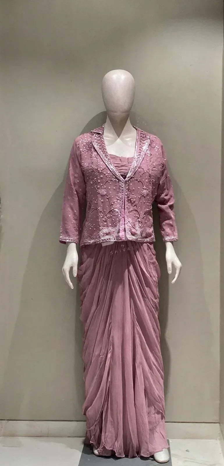 Mauve Blossom Drape Set | Label S4U - MishUUU