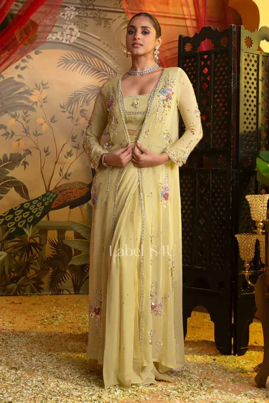 Buttercream Embellished Drape Set - Label S4U - MishUUU