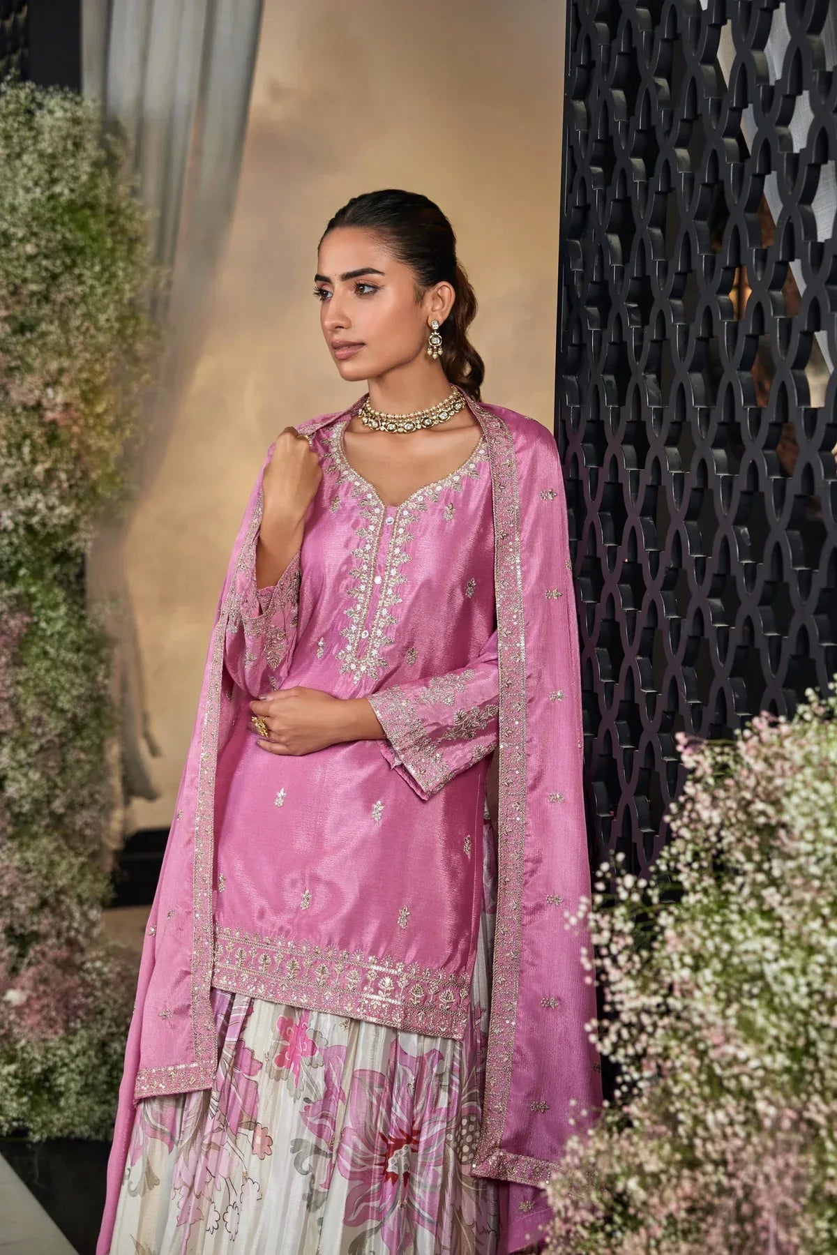 Blossom Pink Floral skirt Set - Label S4U - MishUUU