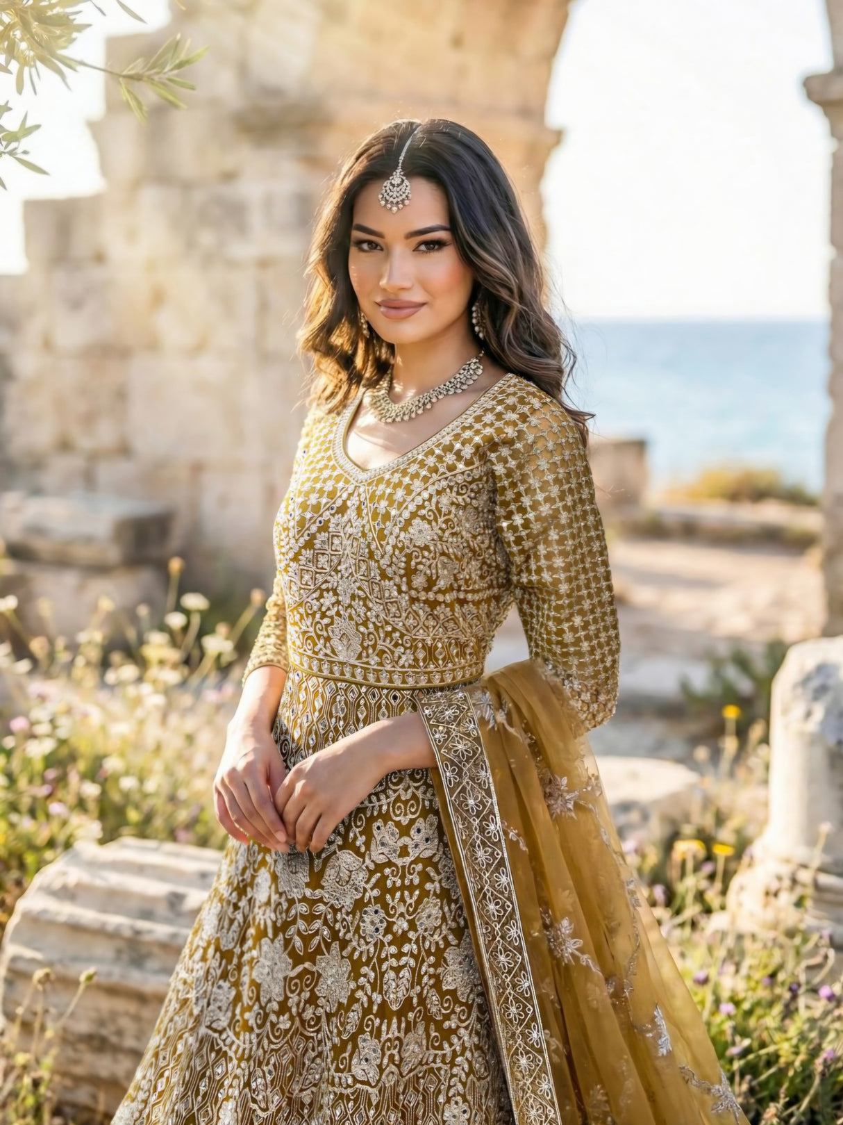 Golden Heirloom Embroidered Lehenga