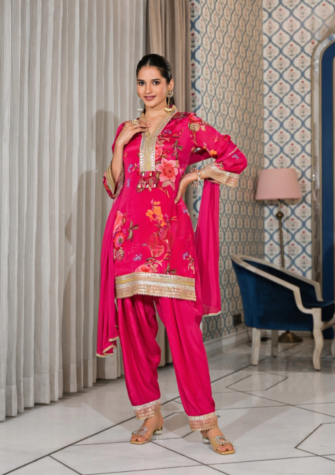 Floral Pink Suit Set |Label S4U