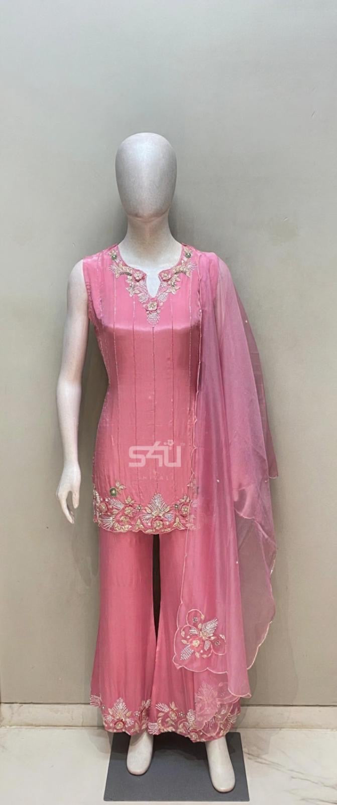 Rose Reverie Embroidered Suit Set – Soft, Serene & Unforgettable