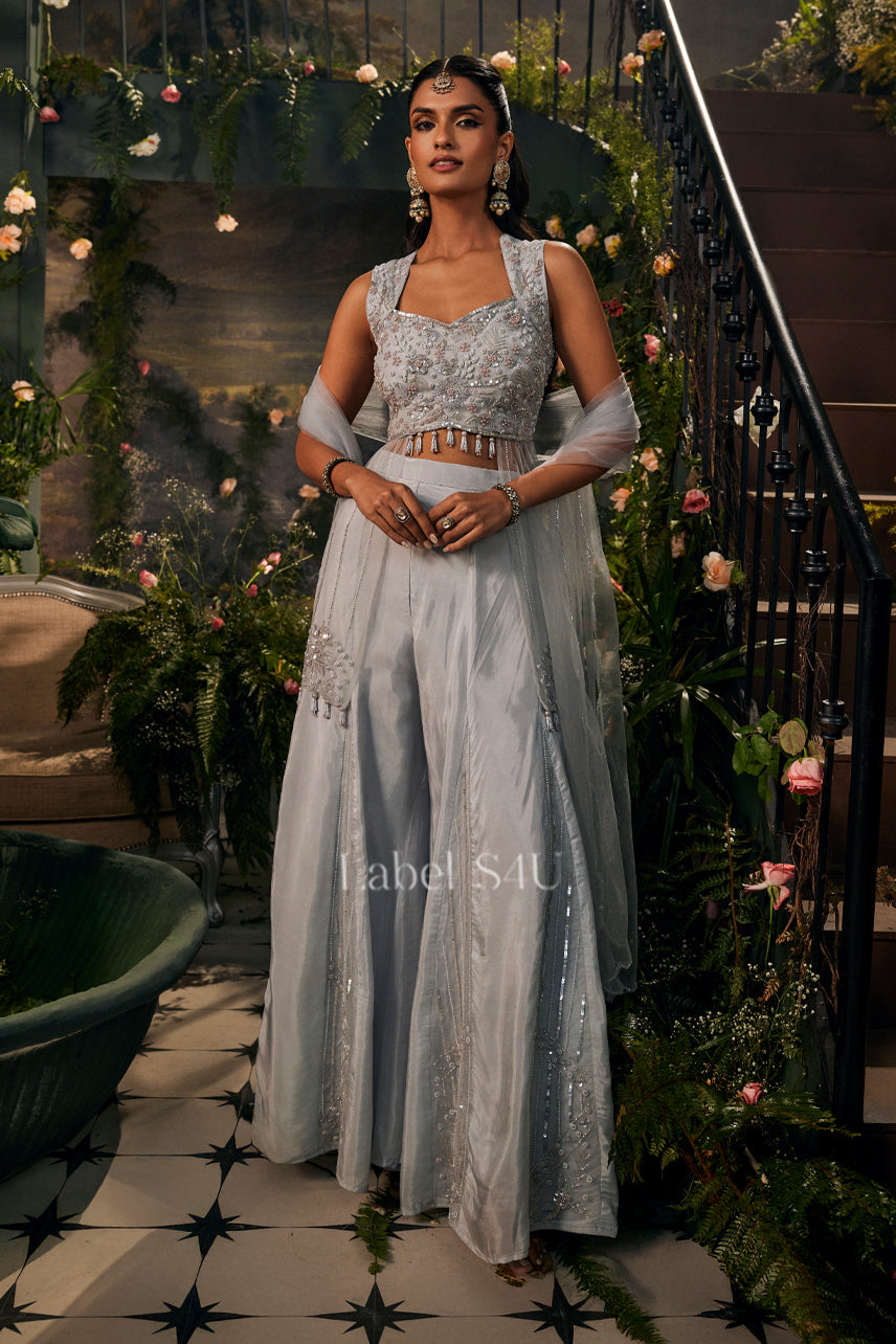 Silver Mirage Beaded Couture Set