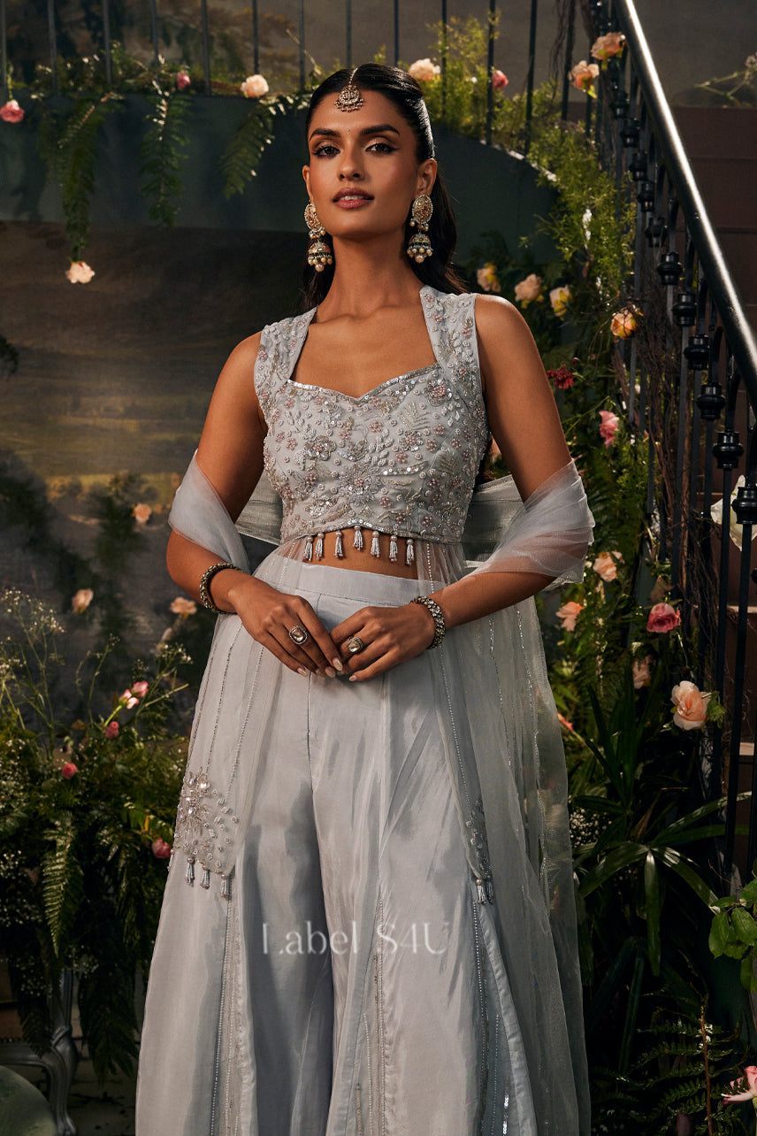 Silver Mirage Beaded Couture Set