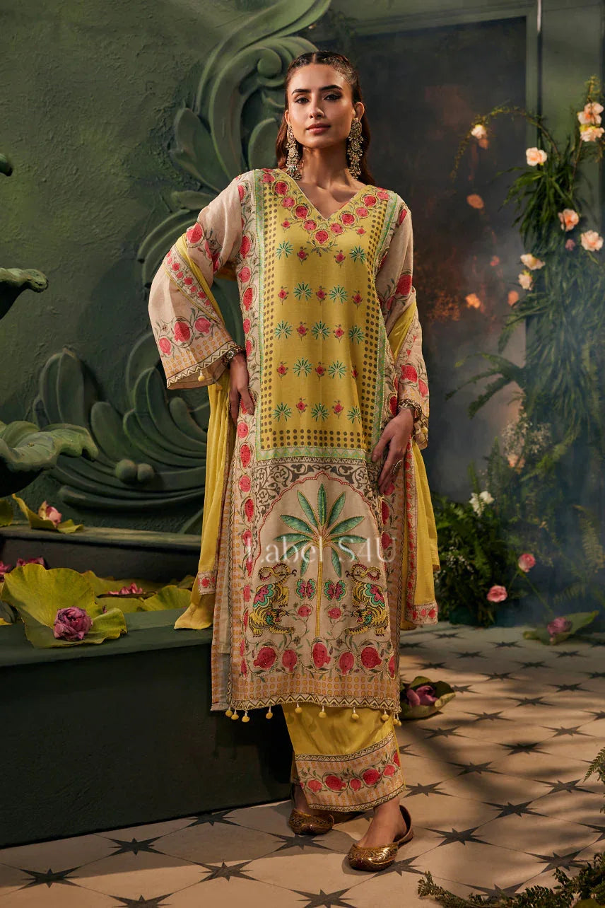 Yellow Blossom Embroidered Set - MishUUU