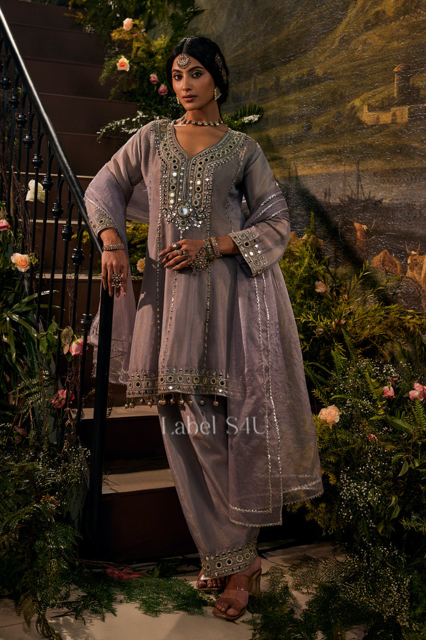 Lavender Pearl Embroidered Set