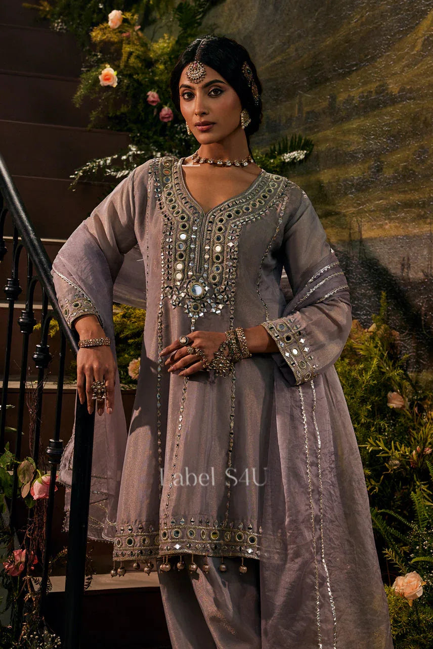 Lavender Pearl Embroidered Set - MishUUU