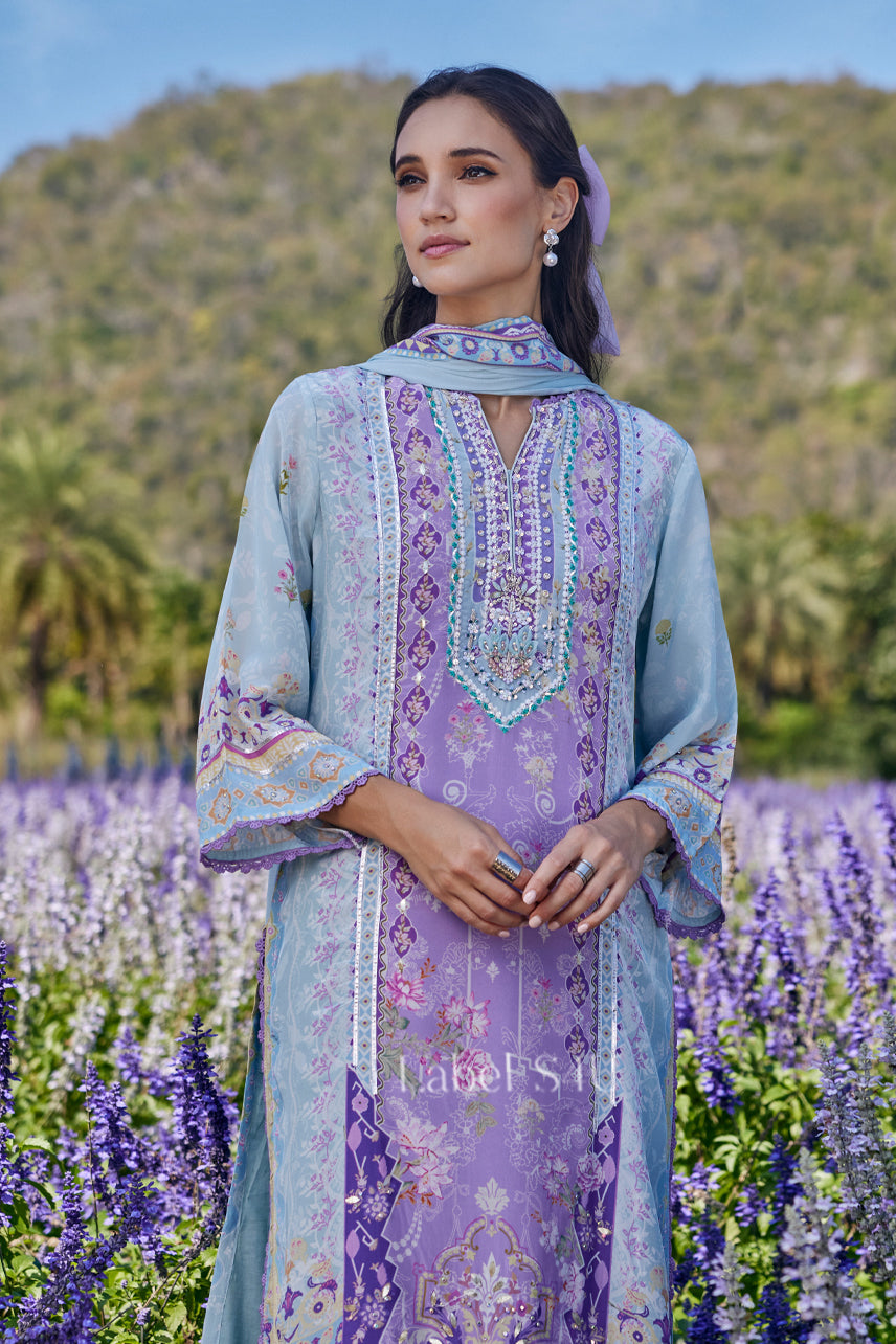 Lavender Breeze Floral Print Ensemble