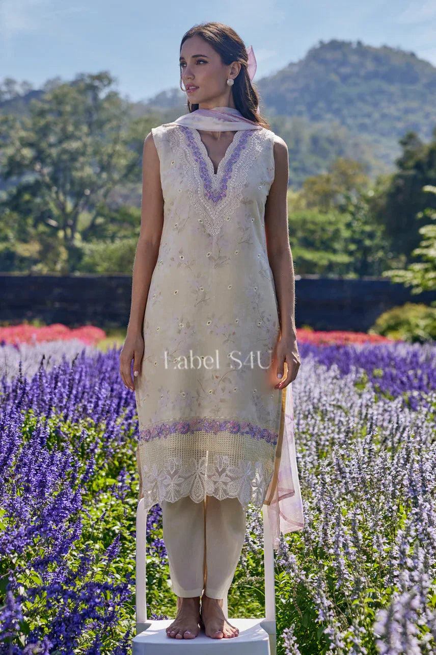 Lavender Blossom Embroidered Ensemble - MishUUU