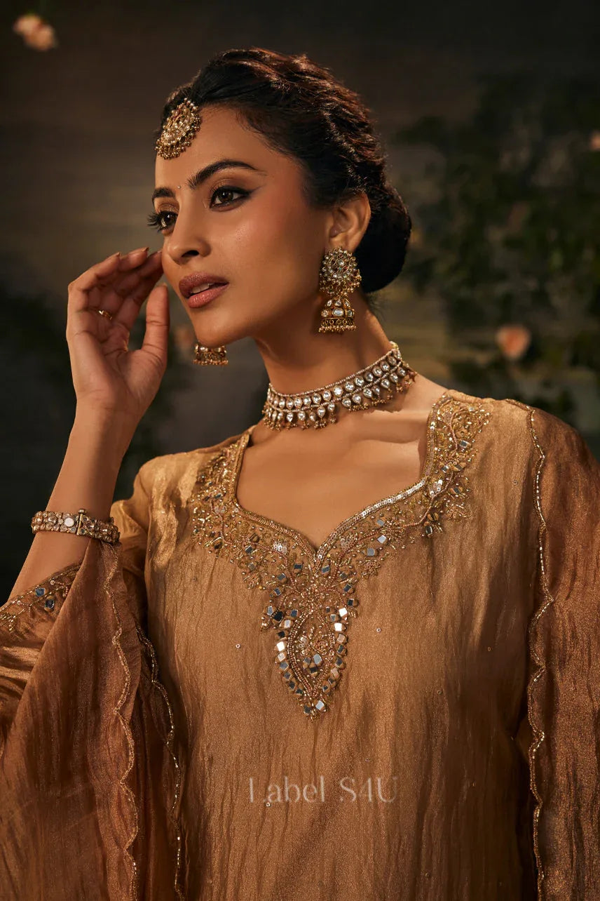 Golden Beaded Elegance Couture Set - MishUUU