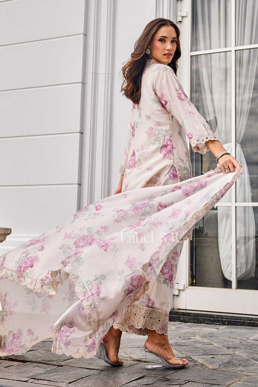 Soft Floral Embroidered Pastel Set