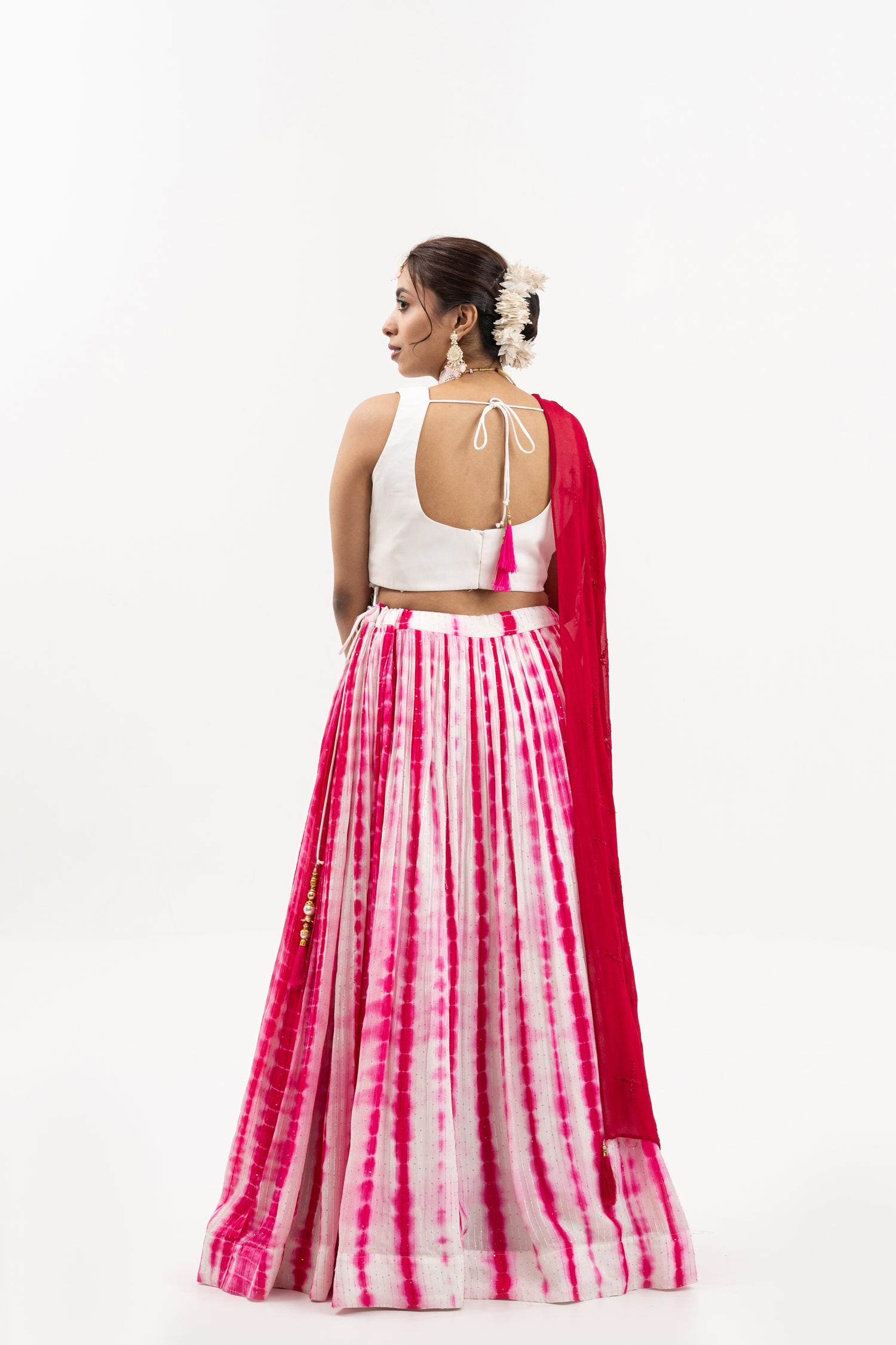Women's Pink And Embroidered Lehenga