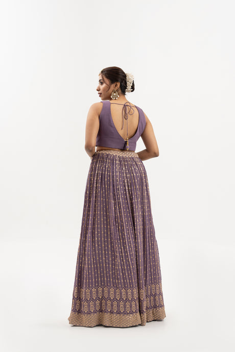 Women's Dusky Lavender Lehenga