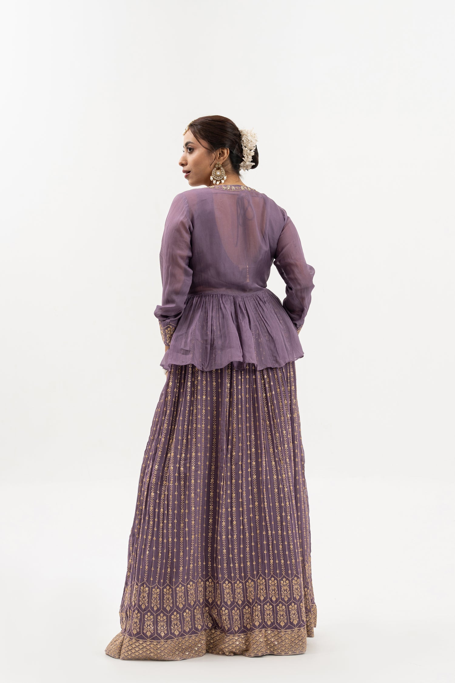 Women's Dusky Lavender Lehenga