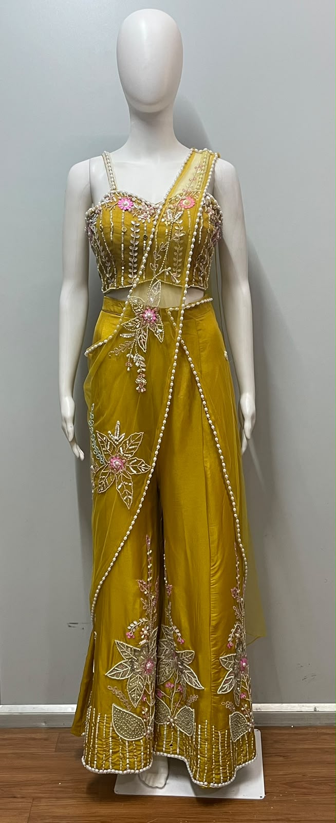 Mustard Yellow Embellished Outfit |Label S4U
