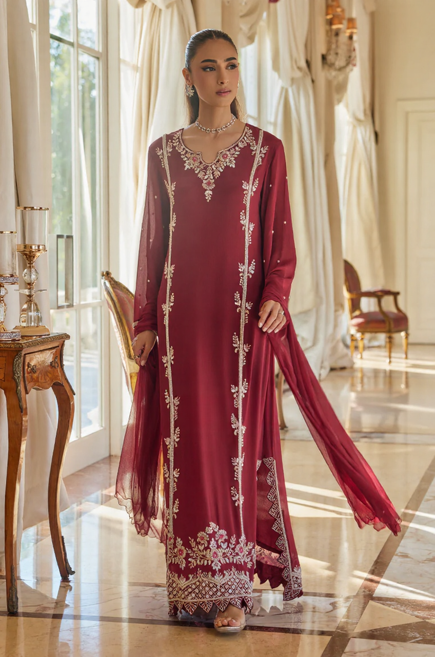 Crimson Noor Embroidered Kurta Set