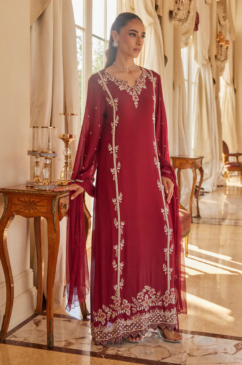 Crimson Noor Embroidered Kurta Set
