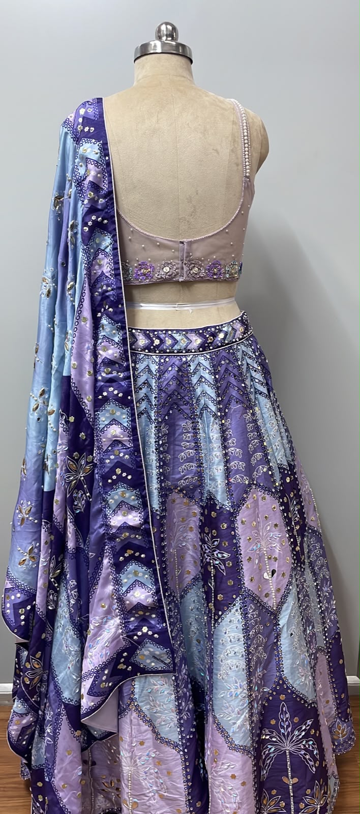 Lavender Prism Embroidered Lehenga Set