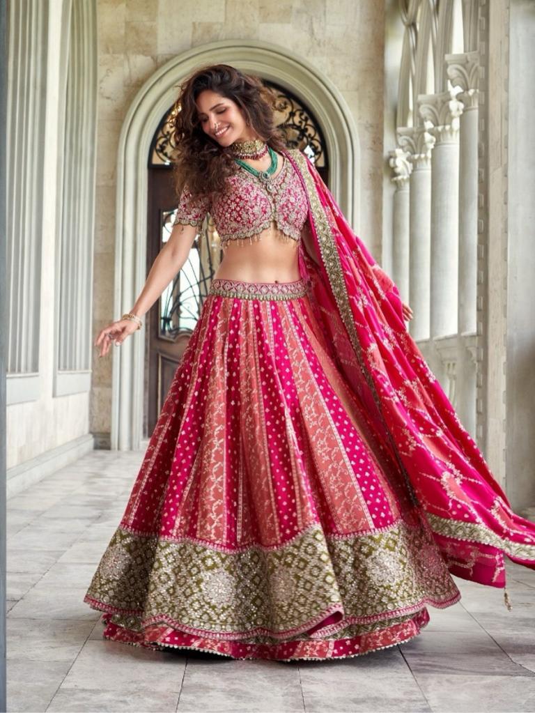 Rani Pink Bridal Lehenga Set