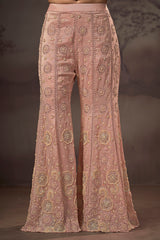 Blush Blossom Royale Embroidered Sharara Set