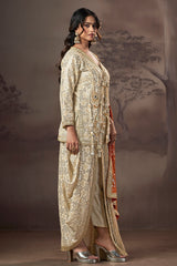 Golden Noor Mirror Sequin Sharara Set
