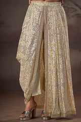 Golden Noor Mirror Sequin Sharara Set