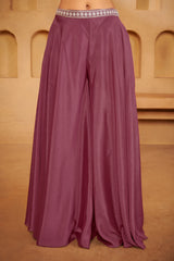 Plum Mauve Embroidered Ethnic Set – Contemporary Elegance with Traditional Detailing