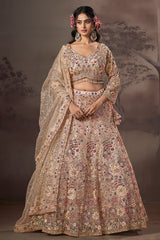 Regal Bloom Hand-Embroidered Bridal Lehenga
