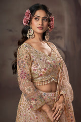Regal Bloom Hand-Embroidered Bridal Lehenga