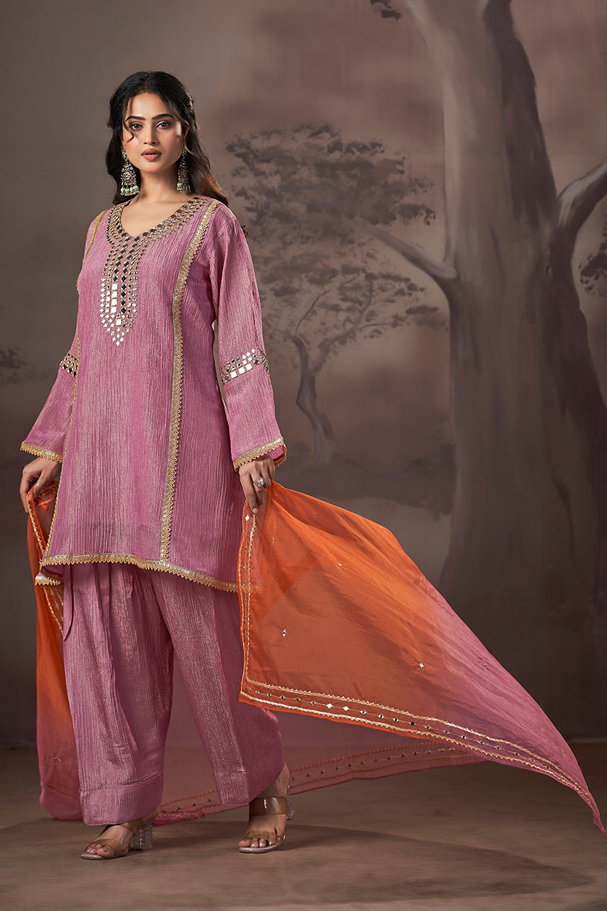 Gulbahaar Mirror Work Kurta Set