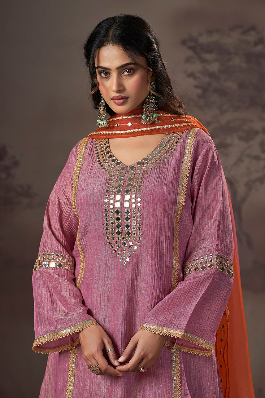 Gulbahaar Mirror Work Kurta Set