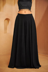 Midnight Noir Embroidered Ethnic Set – Bold Sophistication with Modern Detailing