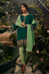 Emerald Green Embroidered Kurta Set