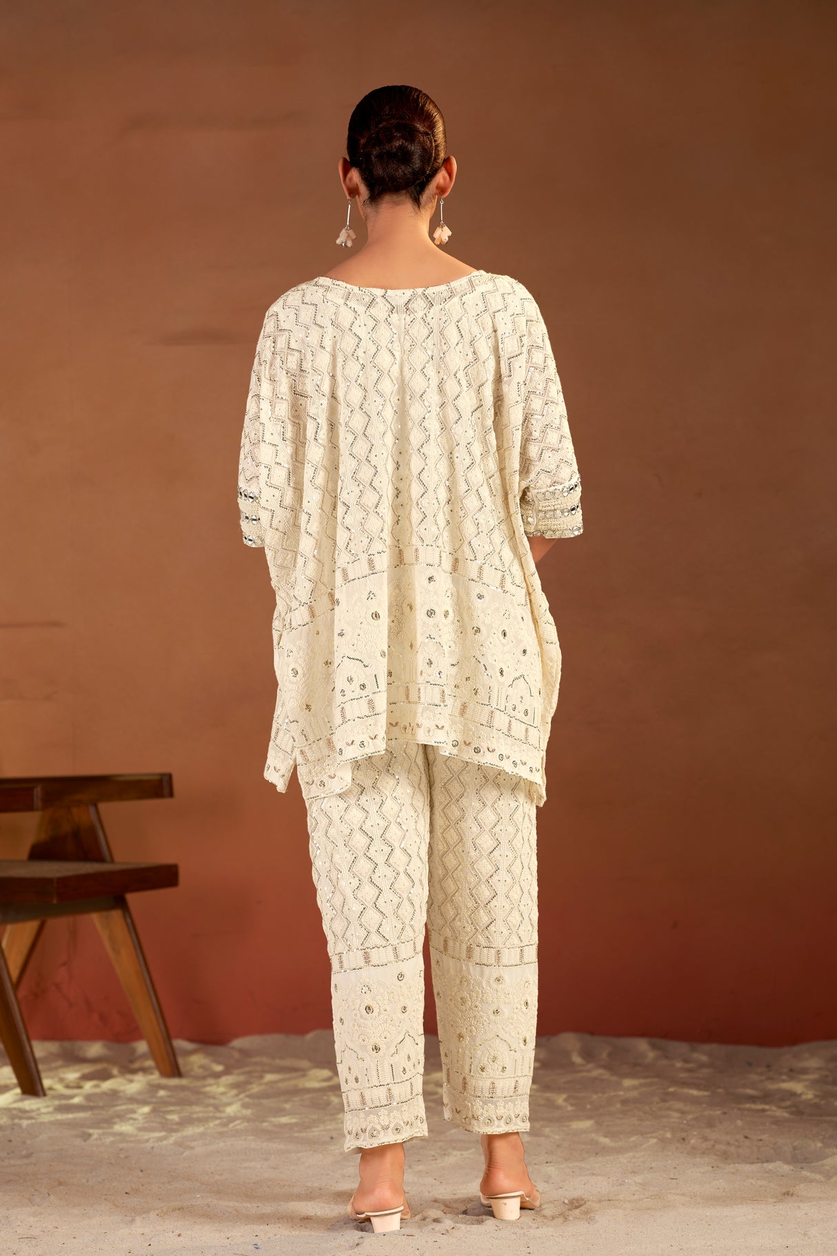 Chikankari Sparkle Fiesta Mirror Embroidered Outfit |Label S4U
