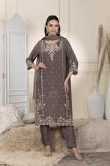 Mocha Mirror Straight Suit Set