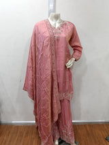 Blush Rose Embroidered Sharara Elegance Set - MishUUU