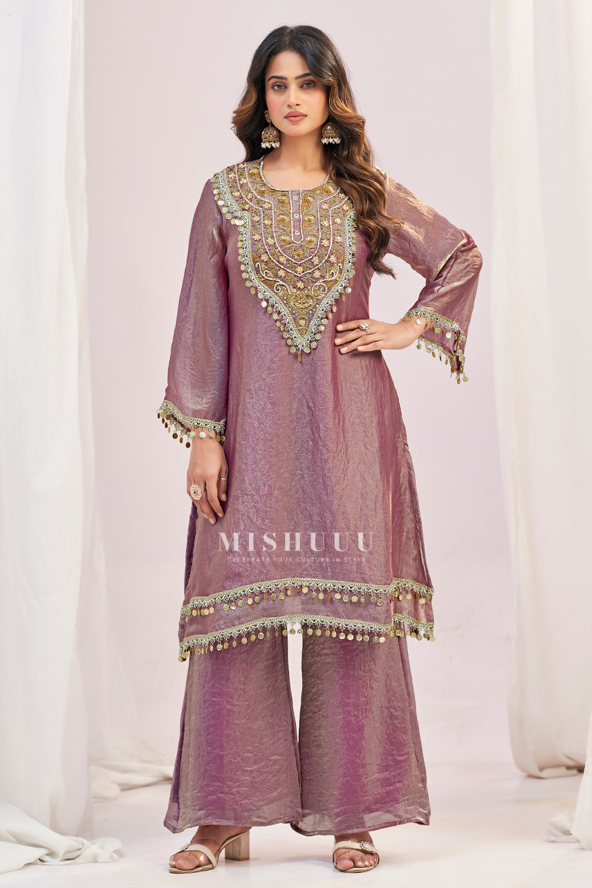 Lilac Mirror Kurta Set